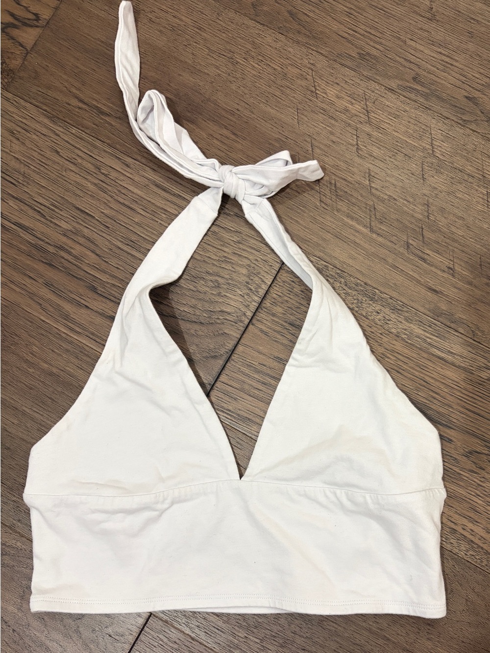 Garage White Halter Top
